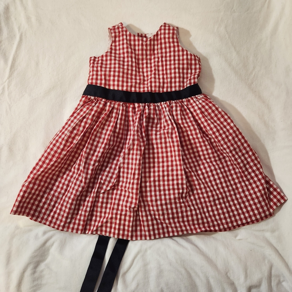 Red and White Plaid Dress 12 months